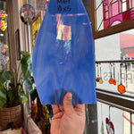 Medium Blue White Wispy Spectrum Sheet Glass Bullseye