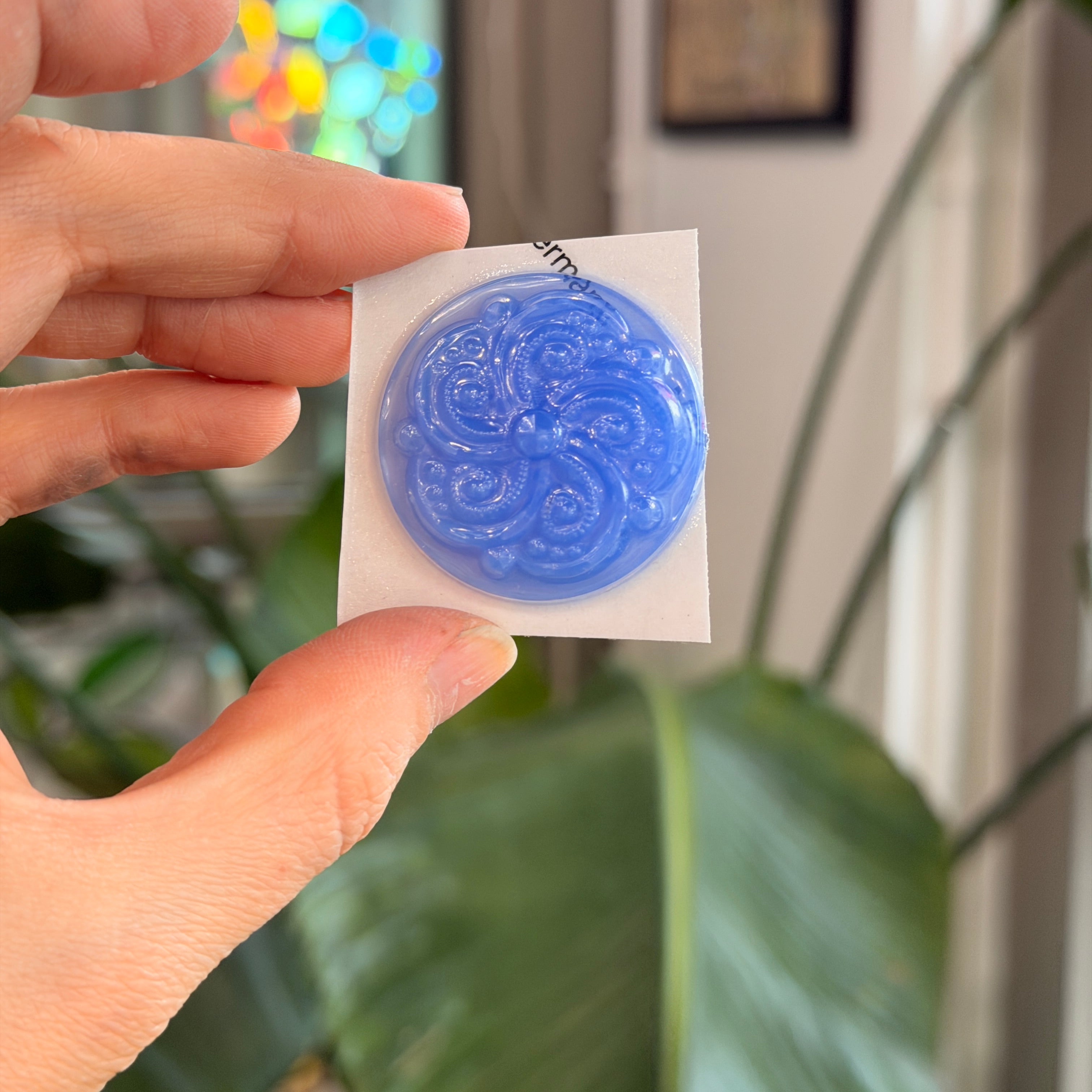 Opal Blue Swirl Jewel - Round (35mm) Tools Colorado Glass Works