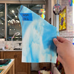 Blue White Wispy Kokomo Sheet Glass Colorado Glassworks