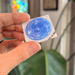 Opal Blue Fractal Flowers Jewel - Round (35mm) Tools Colorado Glass Works