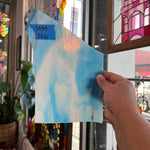 Blue White Wispy Kokomo Sheet Glass Colorado Glassworks