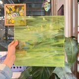 Lime Green White Wispy Oceanside Fusible 96 COE (OGT 826.91F)