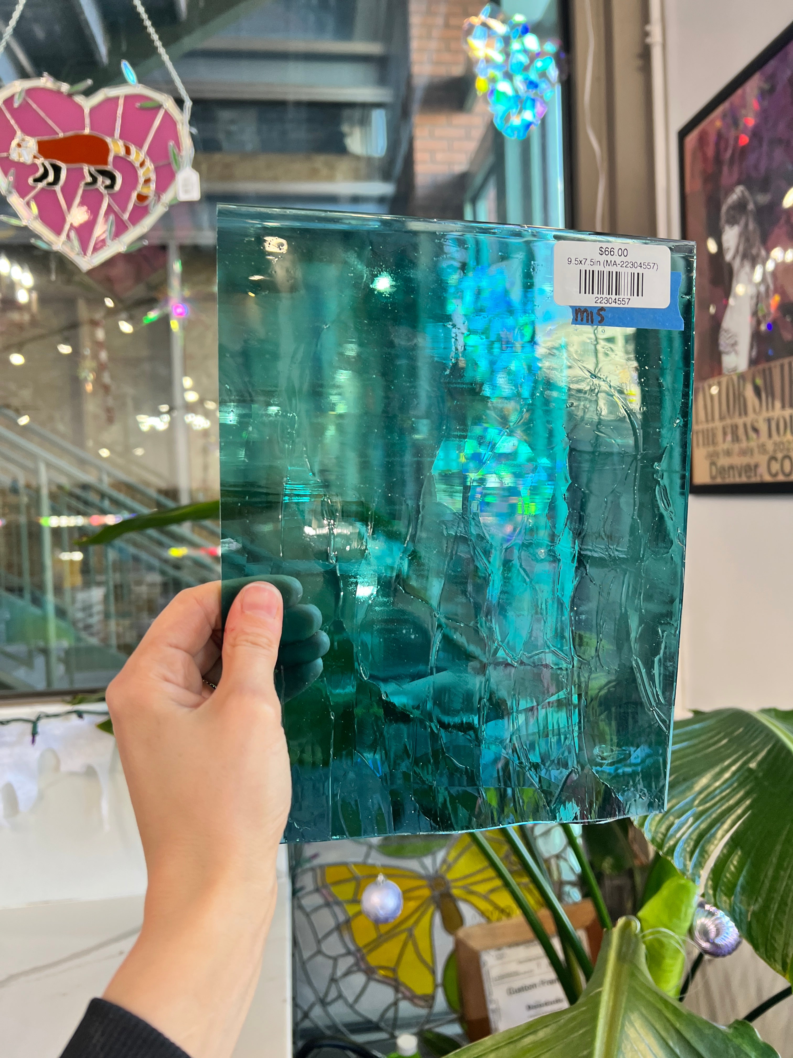 Turquoise Tide Pool COGW by Monarch Sheet Glass Colorado Glass Works 9.5x7.5in (MA-22304557)