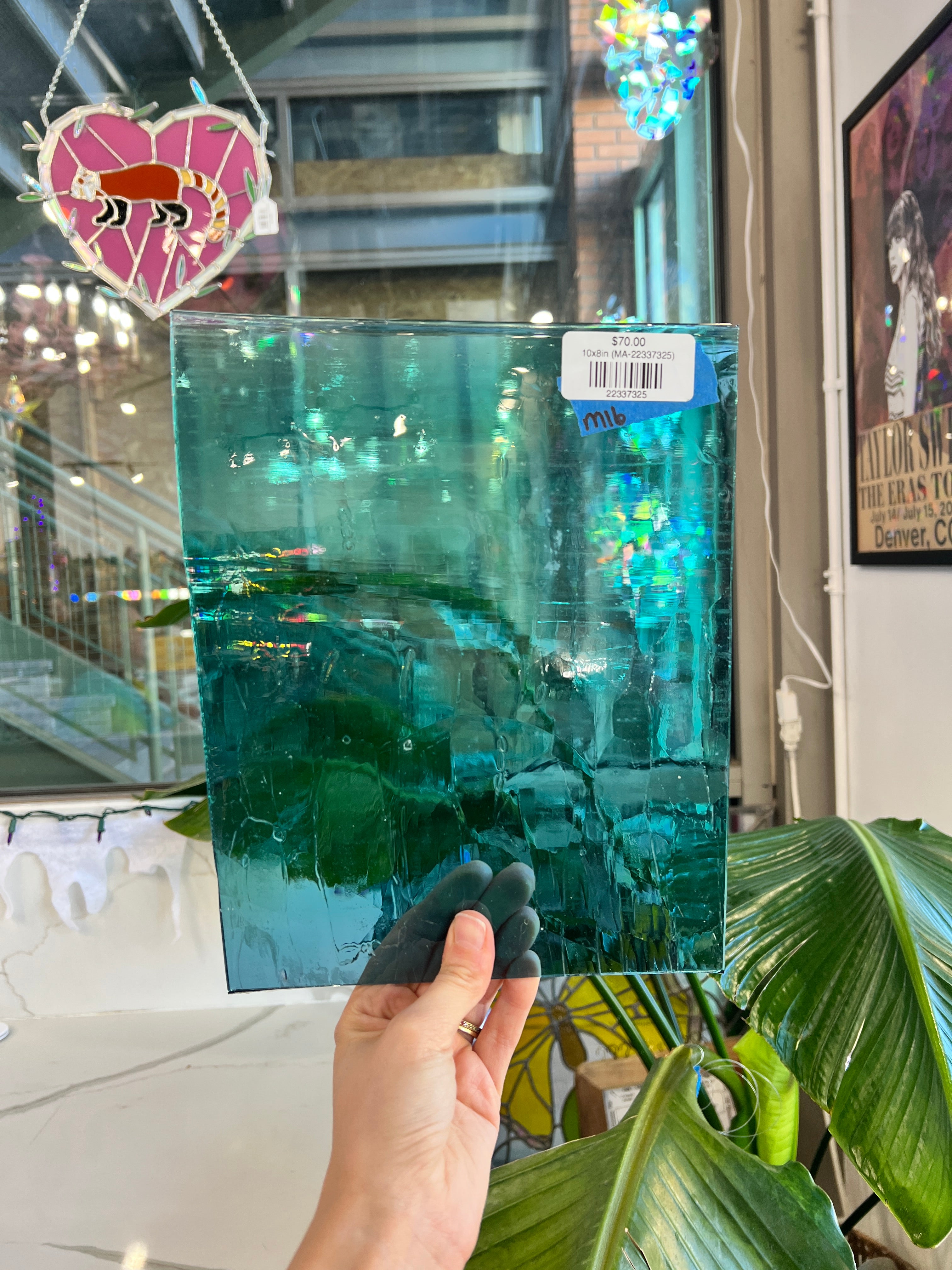 Turquoise Tide Pool COGW by Monarch Sheet Glass Colorado Glass Works 10x8in (MA-22337325)