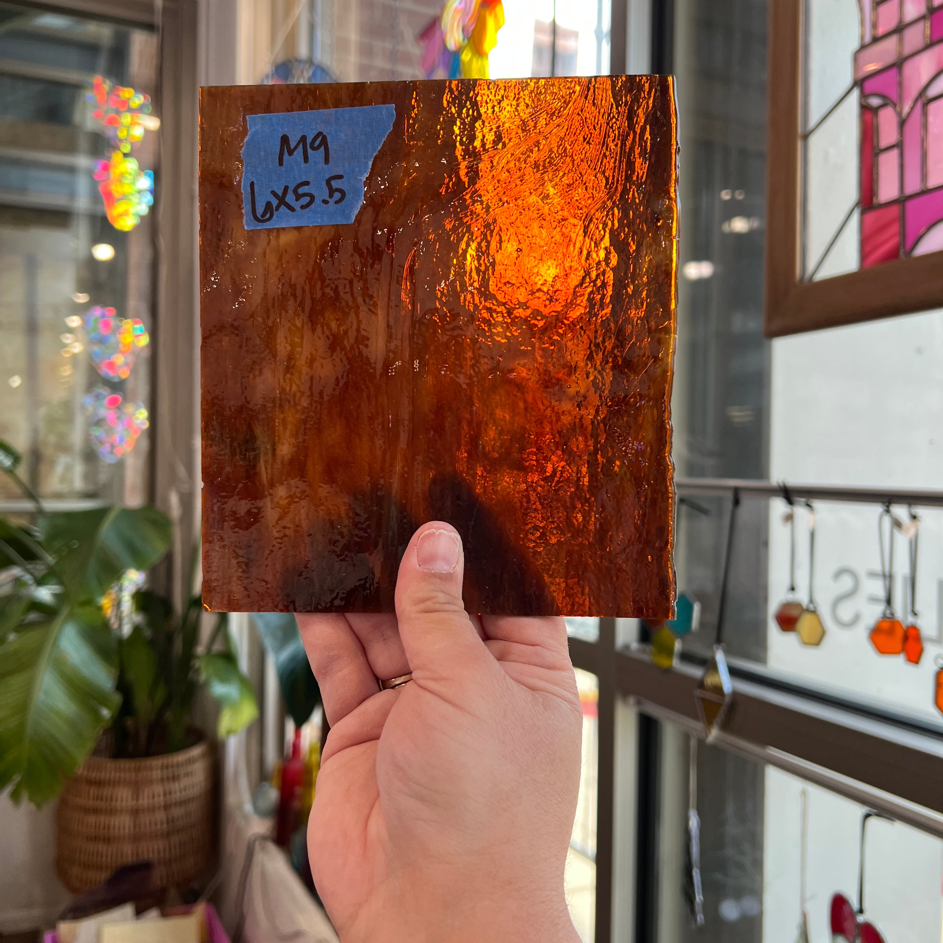 Brown Mottled Wispy Uroboros Sheet Glass Colorado Glassworks