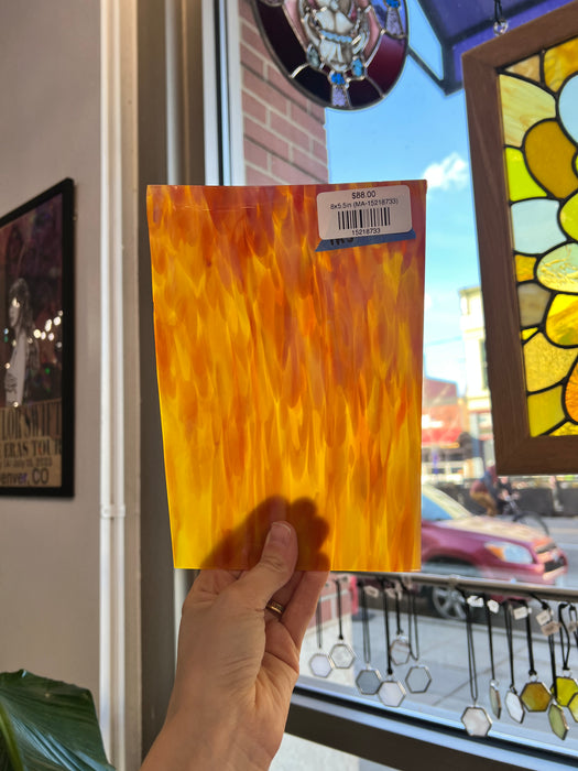 Strawberry Lemonade COGW by Monarch Glass Sheet Glass Colorado Glass Works