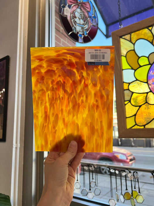 Strawberry Lemonade COGW by Monarch Glass Sheet Glass Colorado Glass Works