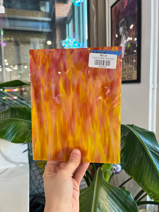 Strawberry Lemonade COGW by Monarch Glass Sheet Glass Colorado Glass Works