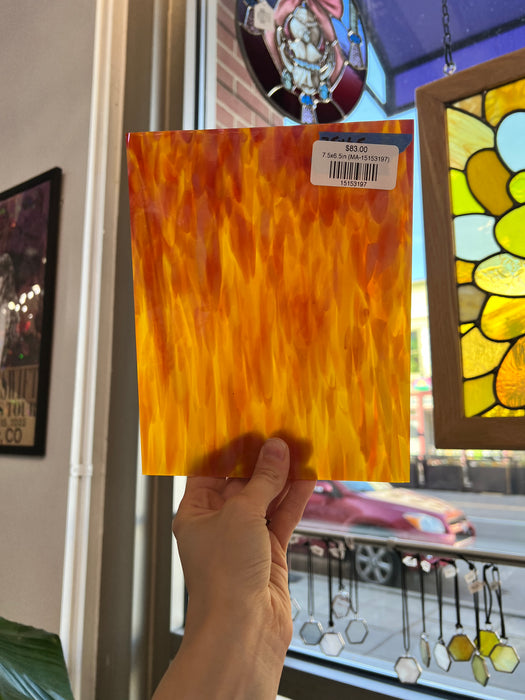 Strawberry Lemonade COGW by Monarch Glass Sheet Glass Colorado Glass Works