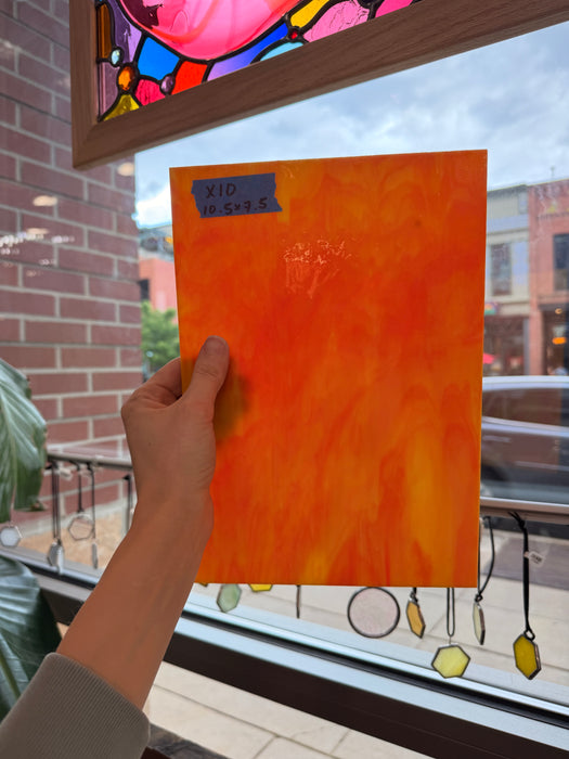 Vintage Orange Yellow Mixed Armstrong Sheet Glass Armstrong Glass