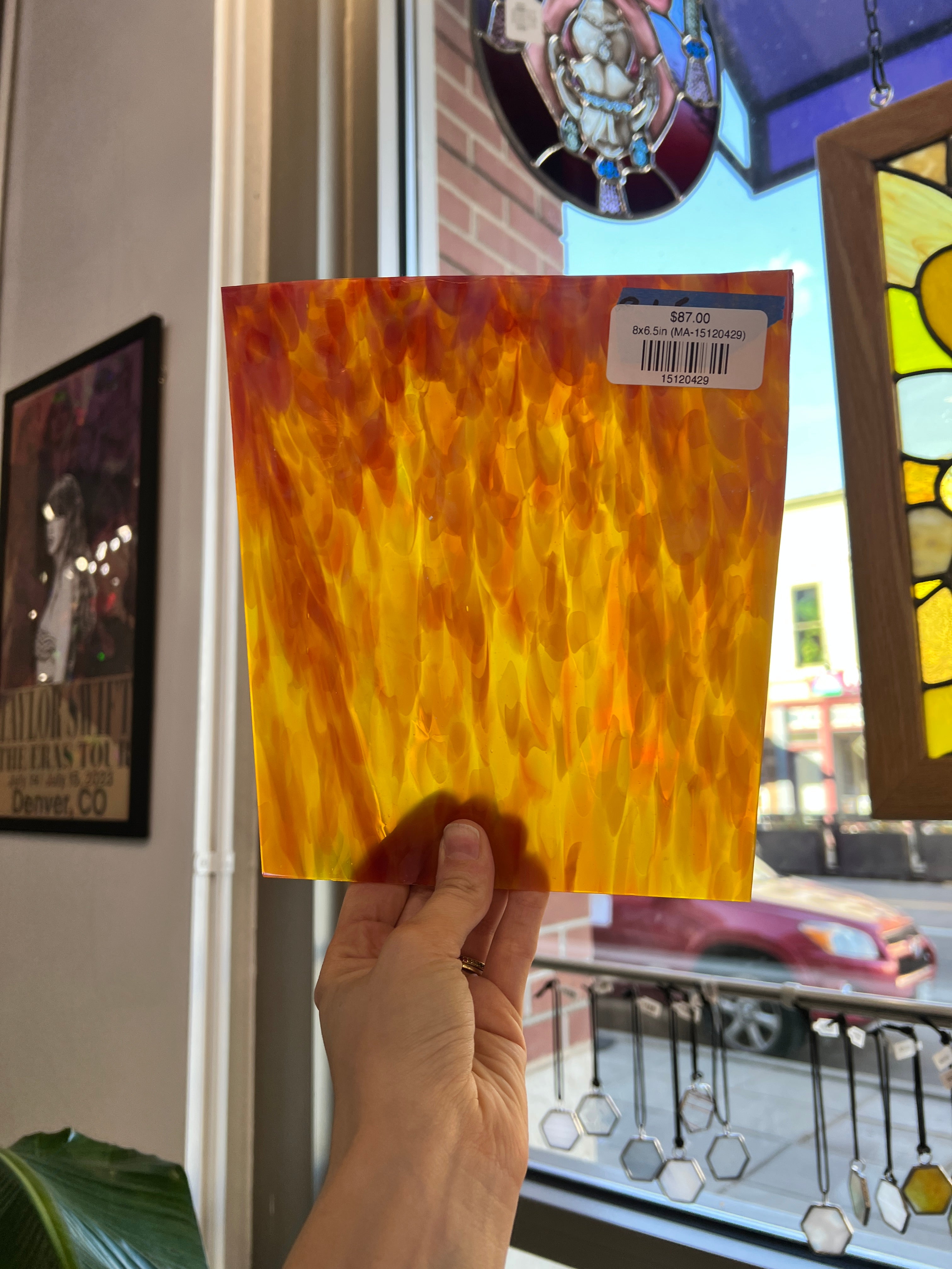 Strawberry Lemonade COGW by Monarch Glass Sheet Glass Colorado Glass Works