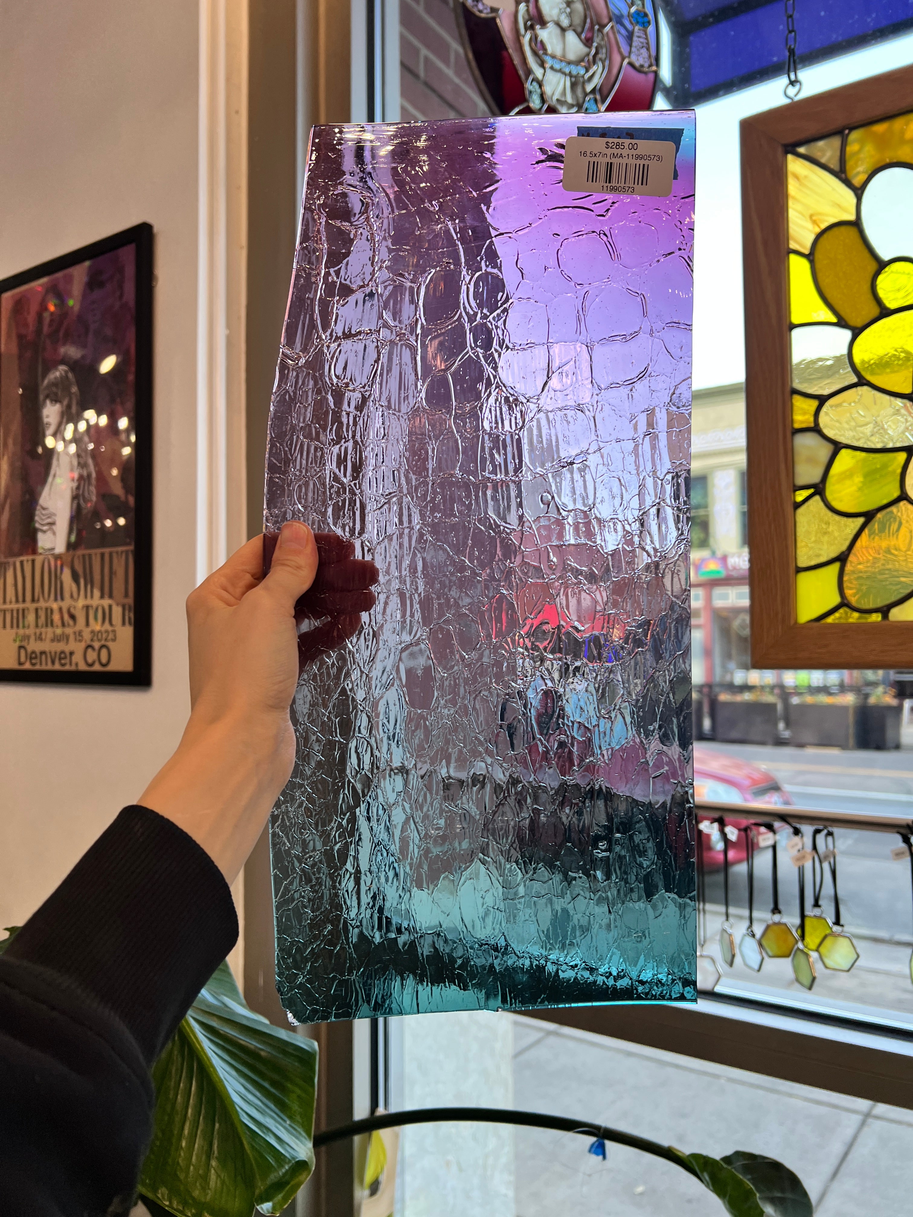 Midnight Haze COGW by Monarch Glass Sheet Glass Colorado Glass Works 16.5x7in (MA-11990573)