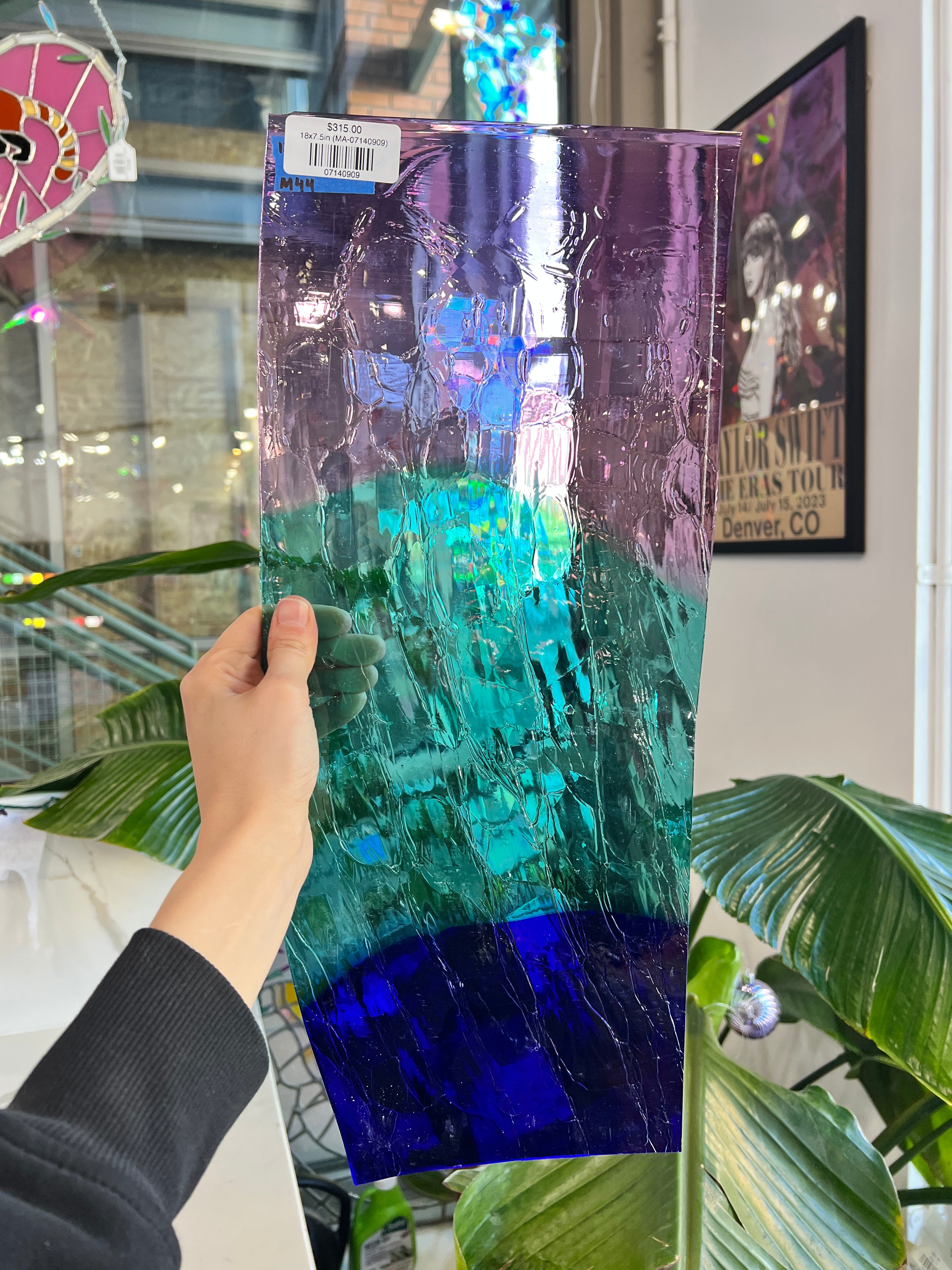 Mesmerizing Mermaid COGW by Monarch Glass Sheet Glass Colorado Glass Works 18x7.5in (MA-07140909)