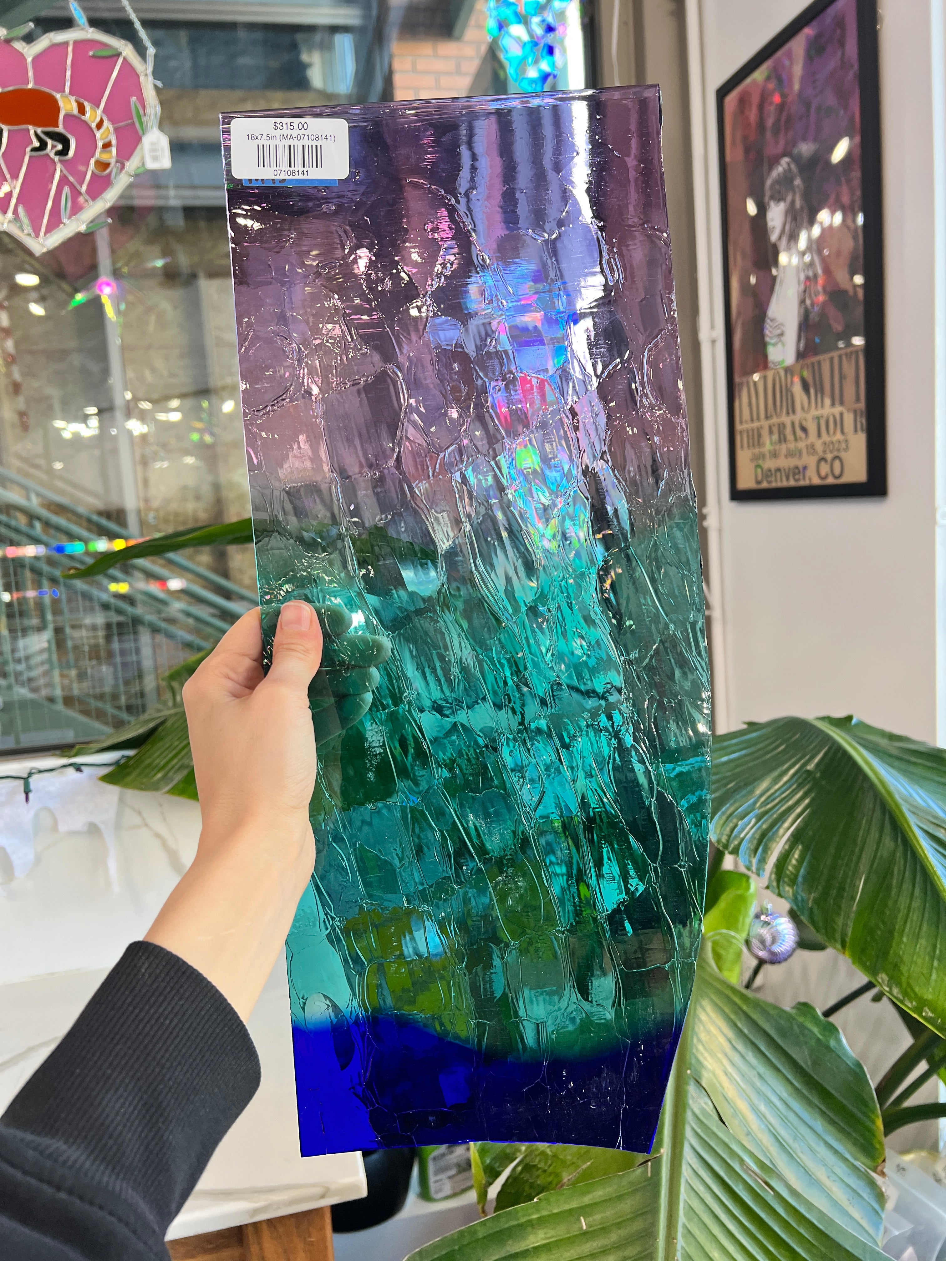 Mesmerizing Mermaid COGW by Monarch Glass Sheet Glass Colorado Glass Works 18x7.5in (MA-07108141)