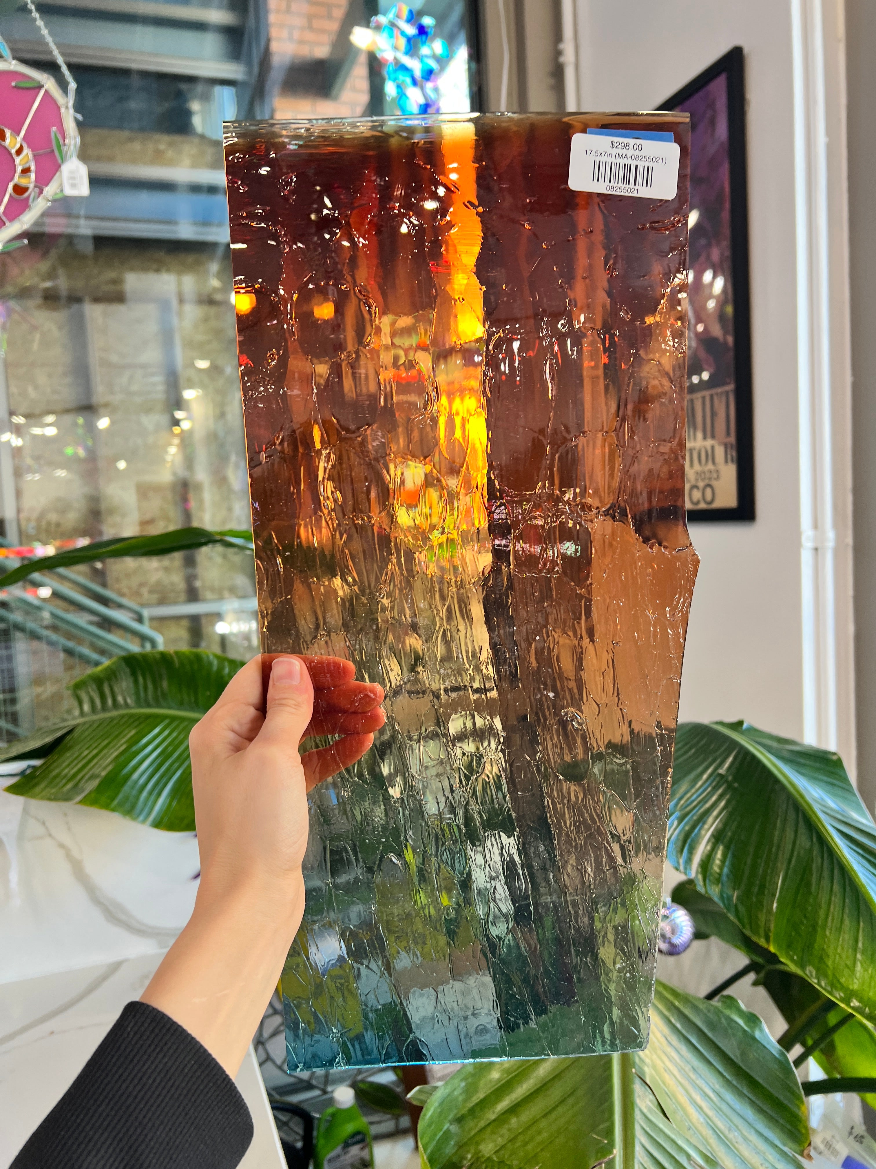 Sedona Sunrise COGW by Monarch Glass Sheet Glass Colorado Glass Works 17.5x7in (MA-08255021)