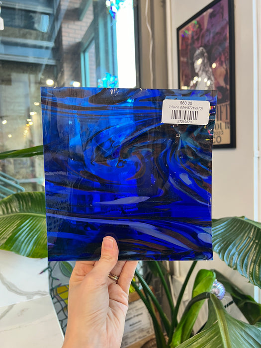 Stargaze COGW by Monarch Glass (Blue Aventurine) Sheet Glass Colorado Glassworks 7.5x7in (MA-57219373)