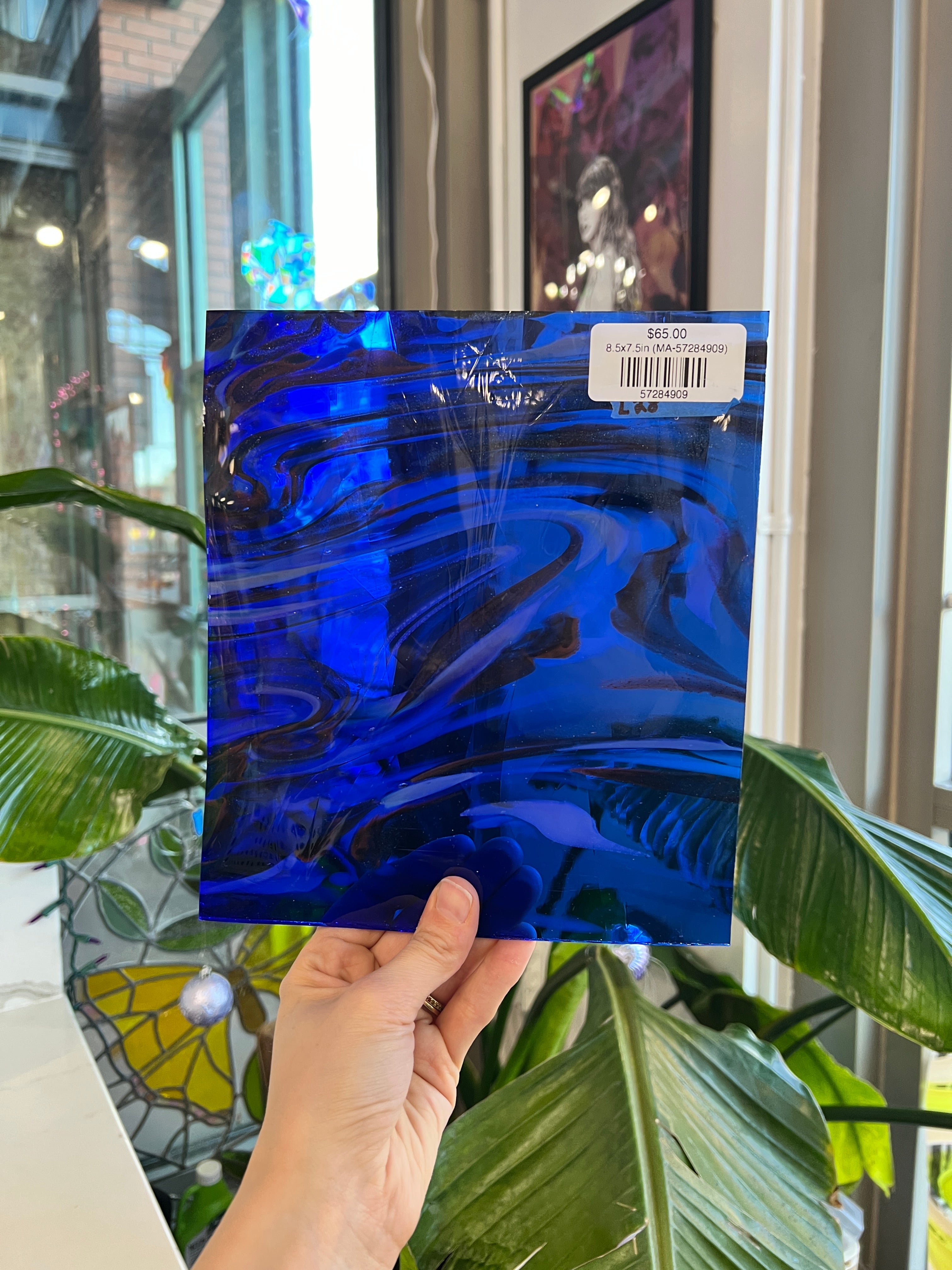 Stargaze COGW by Monarch Glass (Blue Aventurine) Sheet Glass Colorado Glassworks 8.5x7.5in (MA-57284909)