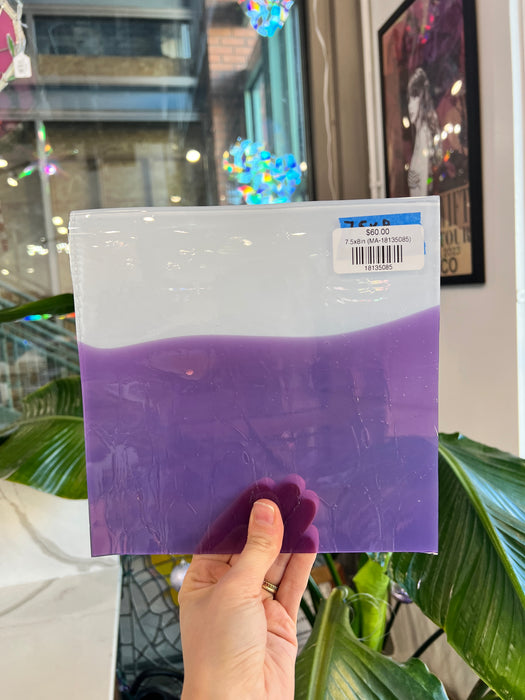 Groovy Grape Crackle COGW by Monarch Sheet Glass Colorado Glass Works 7.5x8in (MA-18135085)