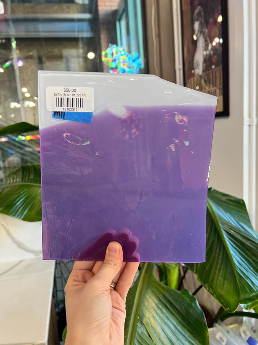 Groovy Grape Crackle COGW by Monarch Sheet Glass Colorado Glass Works 8x7in (MA-18102317)