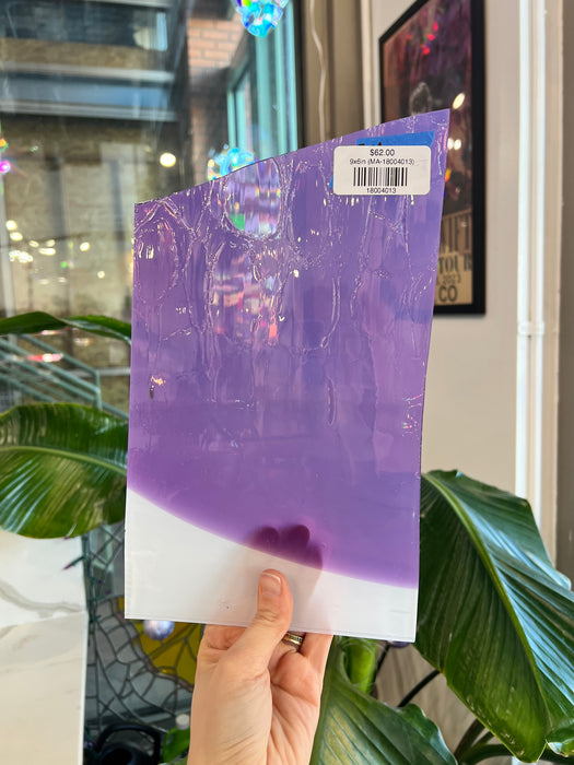 Groovy Grape Crackle COGW by Monarch Sheet Glass Colorado Glass Works 9x6in (MA-18004013)