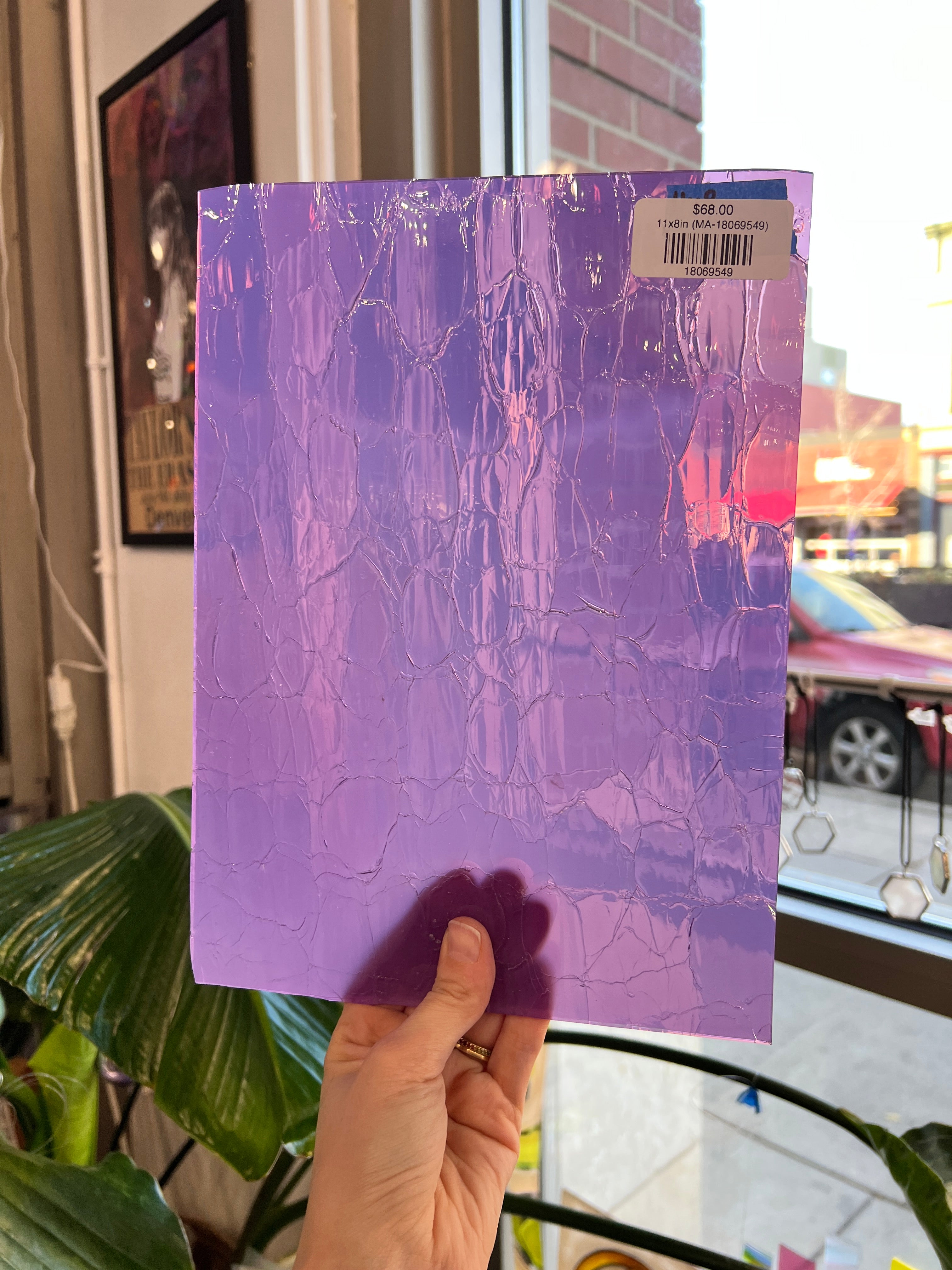 Groovy Grape Crackle COGW by Monarch Sheet Glass Colorado Glass Works