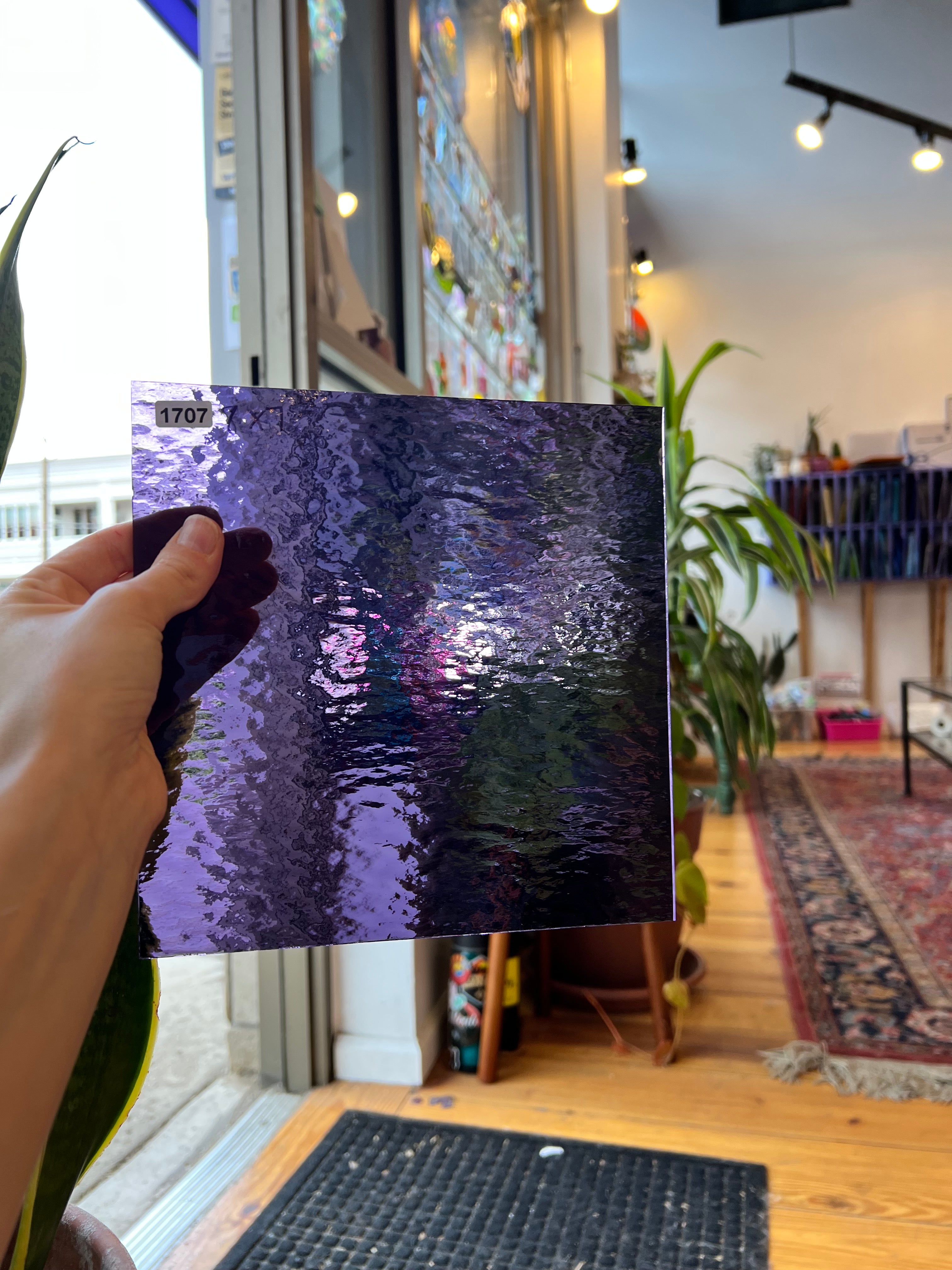 Grape Purple Rough Rolled Oceanside Fusible 96 COE (OGT 543.2RRF) Sheet Glass Colorado Glassworks