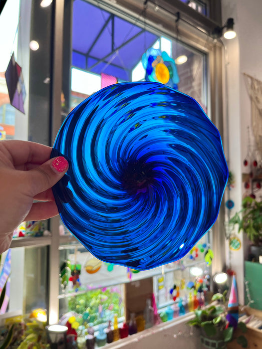 The Blue Man Rondel Sheet Glass Colorado Glassworks