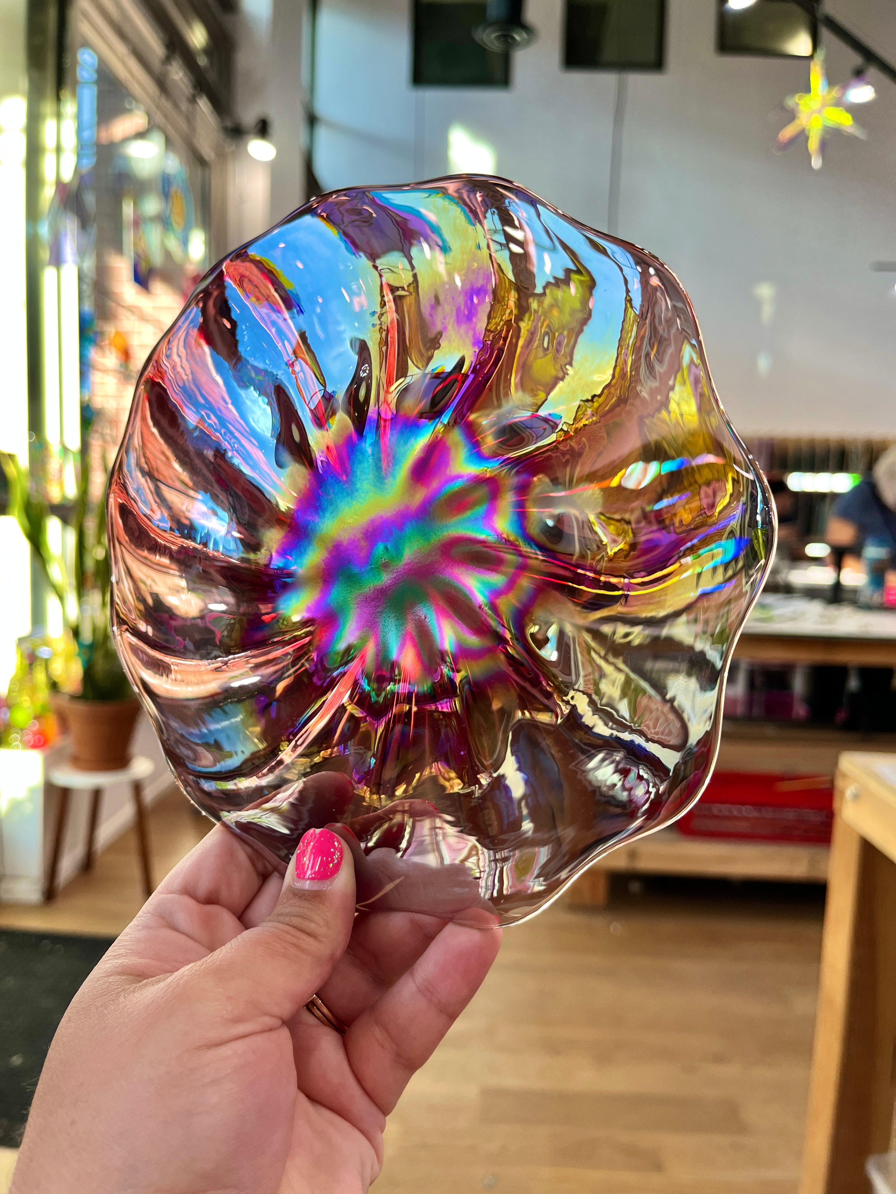 Magic Mirror Rondel Sheet Glass Colorado Glassworks