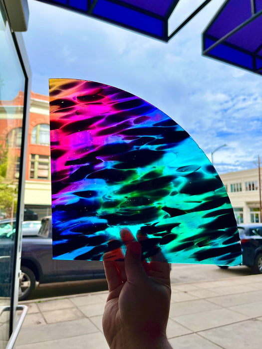 Dichroic Murano w/Rainbow-1 96 COE 1/4 Sheet Glass (S) Colorado Glass Works D