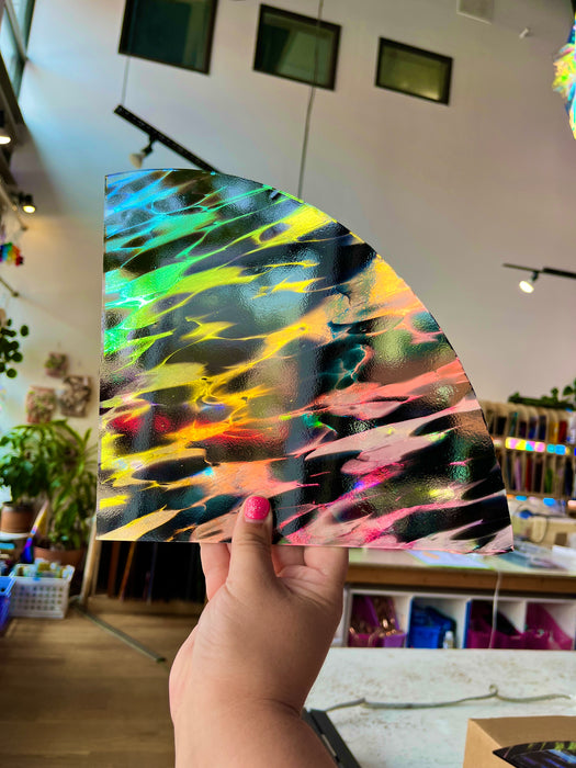 Dichroic Murano w/Rainbow-1 96 COE 1/4 Sheet Glass (S) Colorado Glass Works