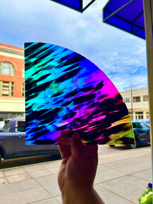 Dichroic Murano w/Rainbow-1 96 COE 1/4 Sheet Glass (S) Colorado Glass Works