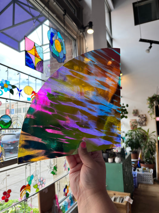 Dichroic Murano w/Rainbow-1 96 COE 1/4 Sheet Glass (S) Colorado Glass Works