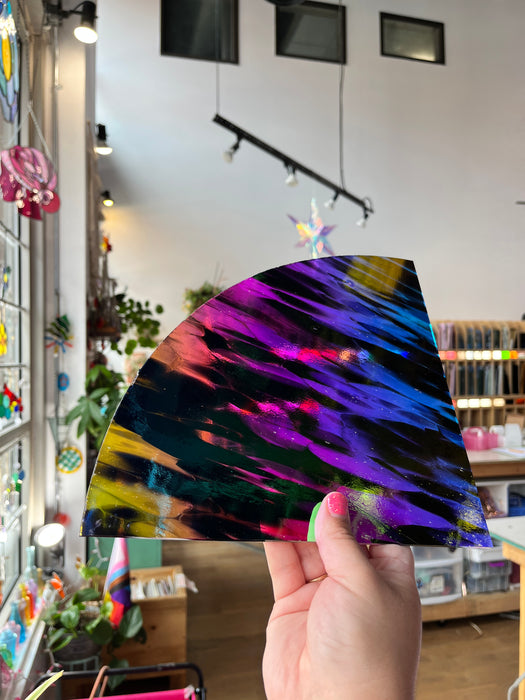 Dichroic Murano w/Rainbow-1 96 COE 1/4 Sheet Glass (S) Colorado Glass Works