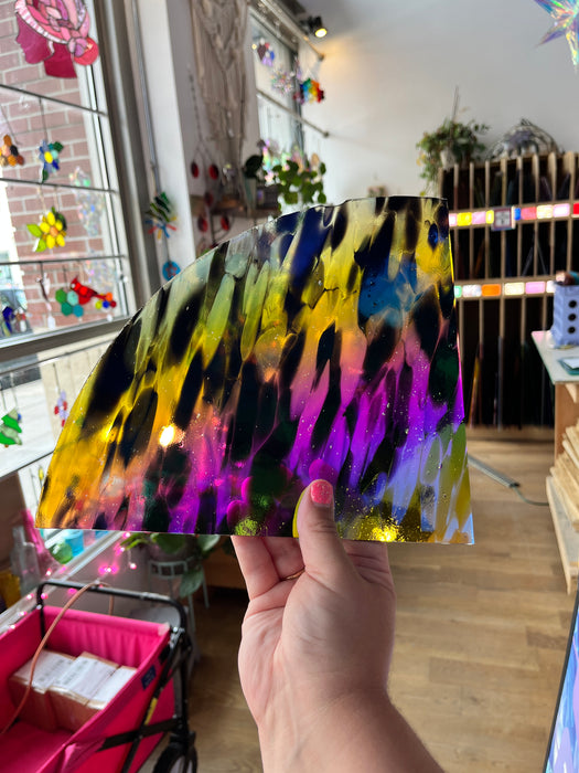 Dichroic Murano w/Rainbow-1 96 COE 1/4 Sheet Glass (S) Colorado Glass Works