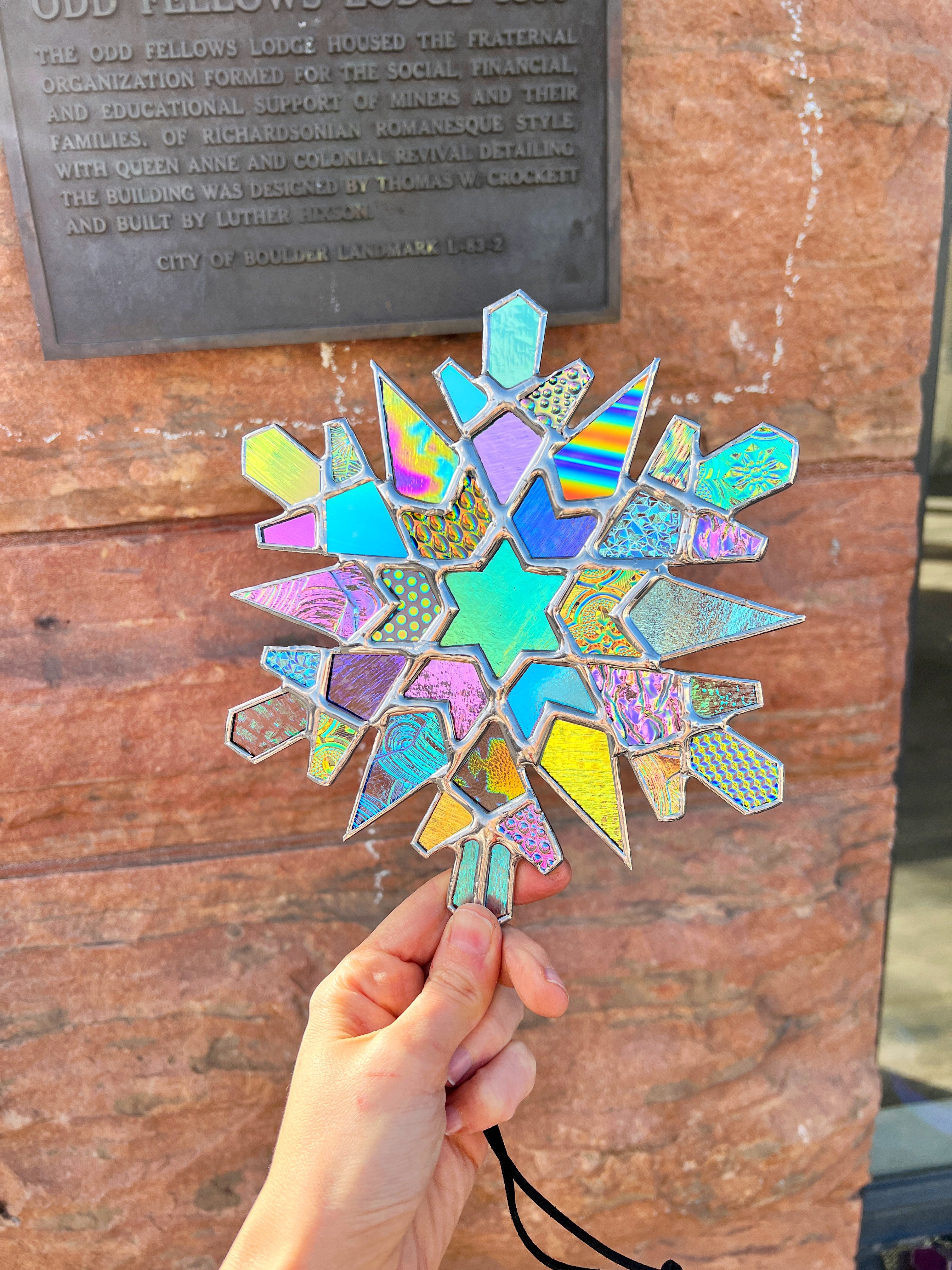 Made To Order Dichroic Rainbow Snowflake