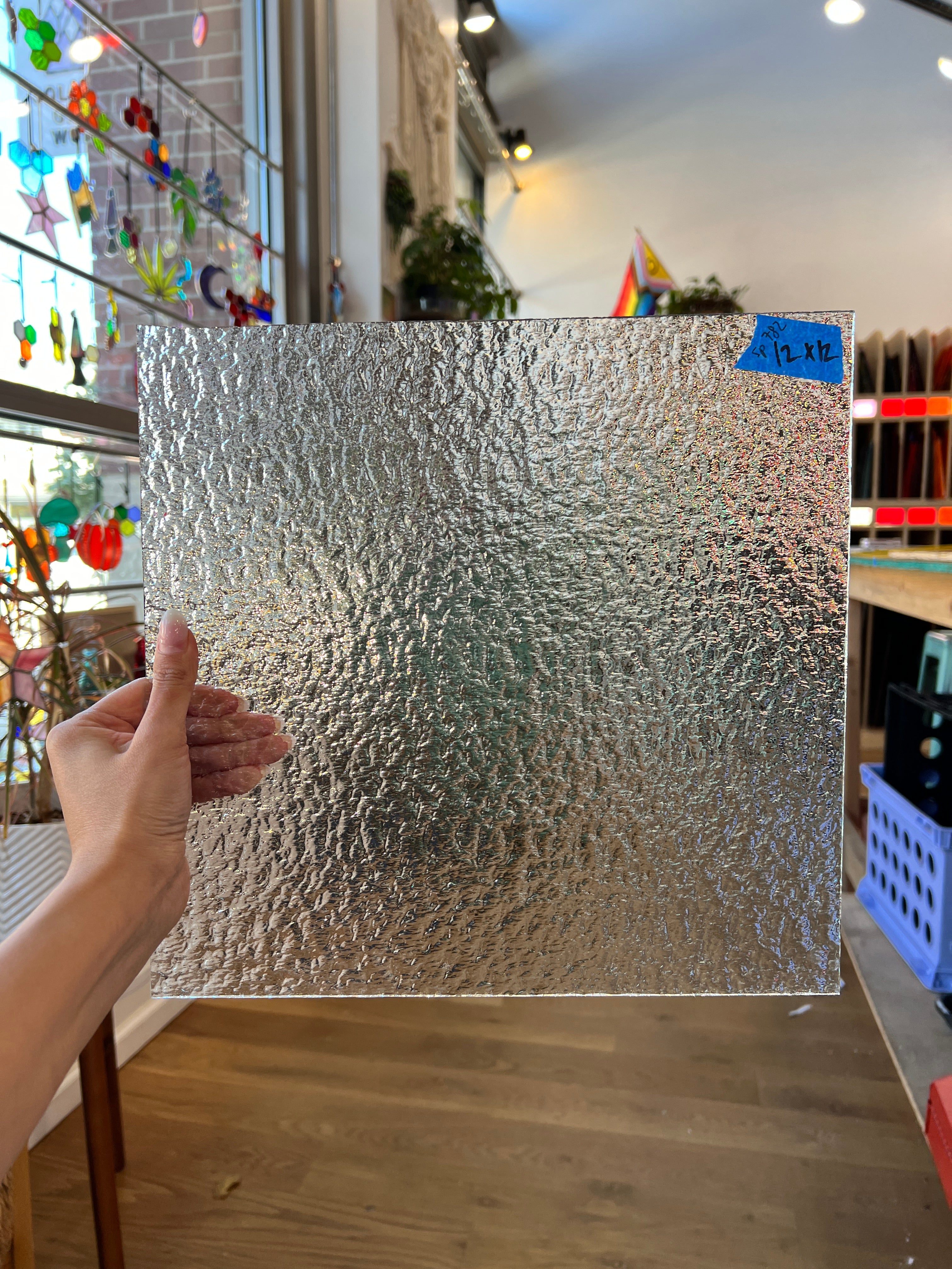 Clear Granite - Spectrum Sheet Glass Colorado Glassworks SP782 (12x12in)  