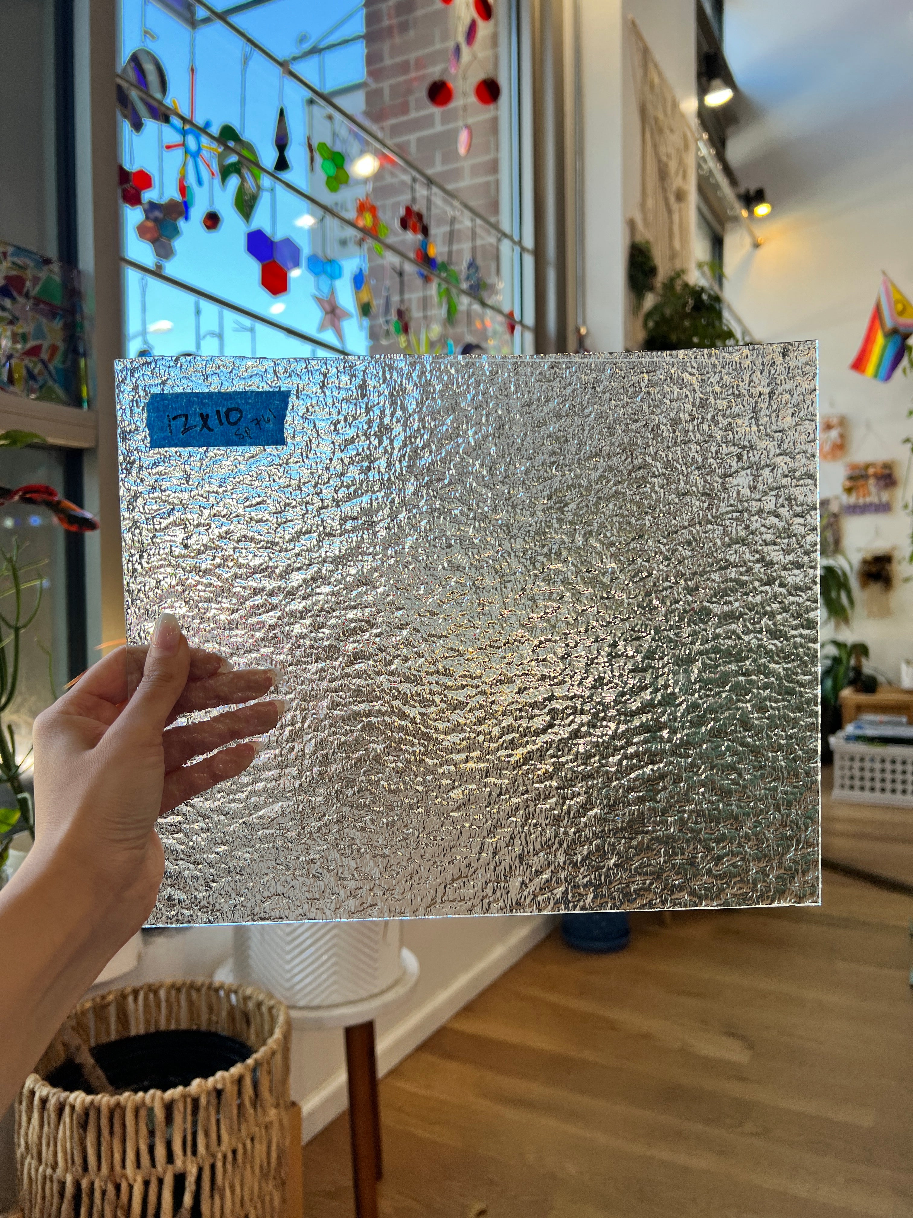 Clear Granite - Spectrum Sheet Glass Colorado Glassworks SP761 (12x10in)  