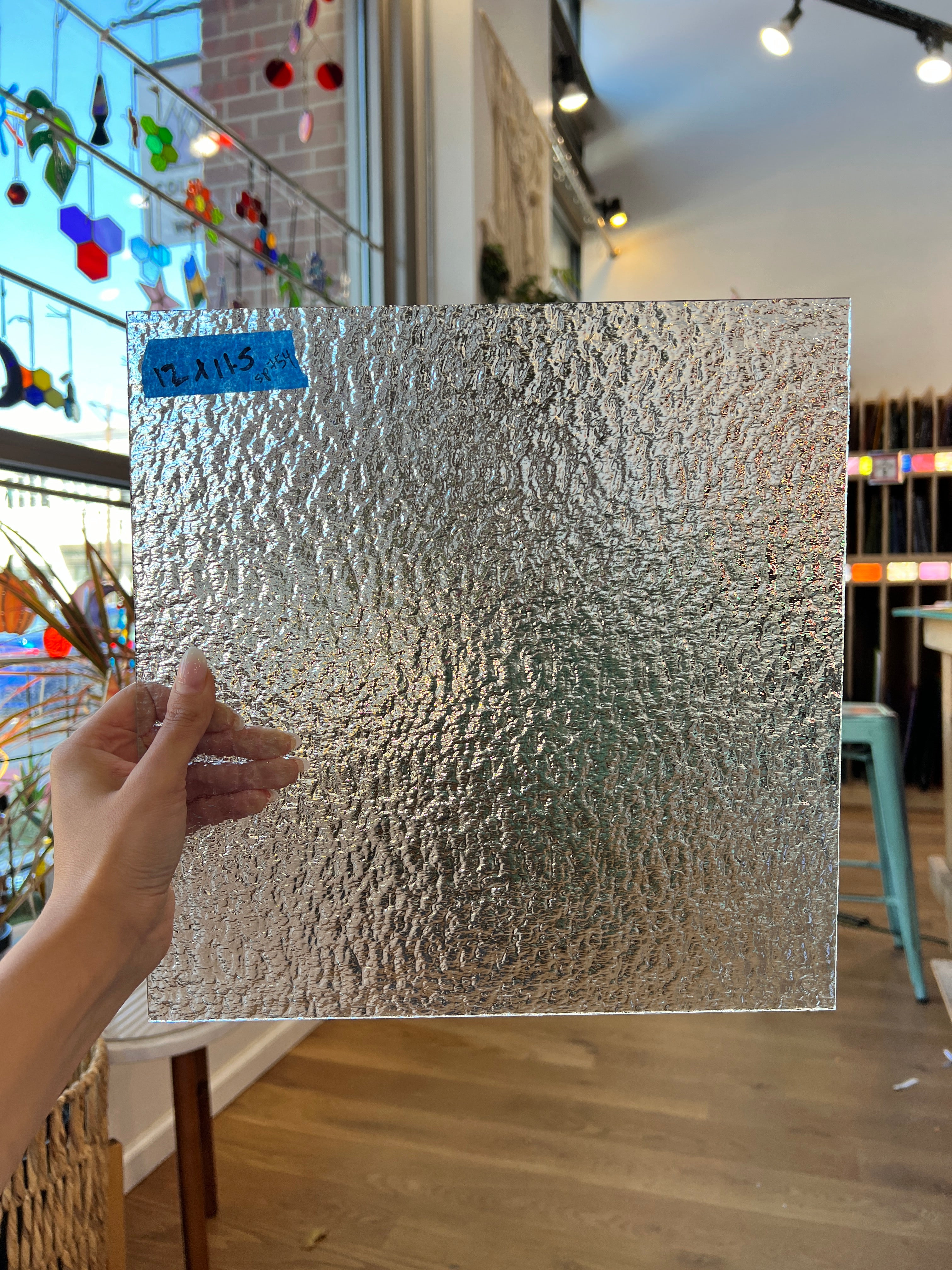 Clear Granite - Spectrum Sheet Glass Colorado Glassworks SP754 (12x11.5in)  