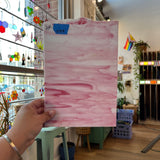 Armstrong Pink and White Wispy Discontinued (S) Sheet Glass Armstrong   
