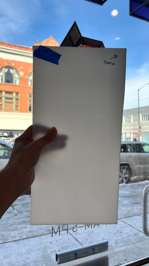 Solid White Opaque Wissmach Sheet Glass Colorado Glassworks