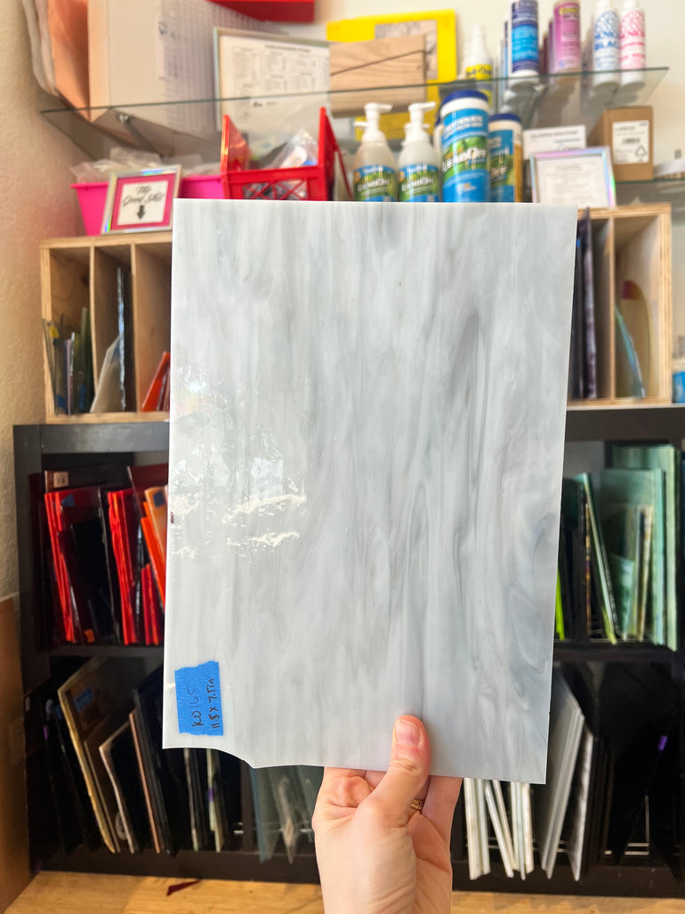 Kokomo Gray Mix Sheet Glass Colorado Glassworks ko165 (11.5inx7.5in)  