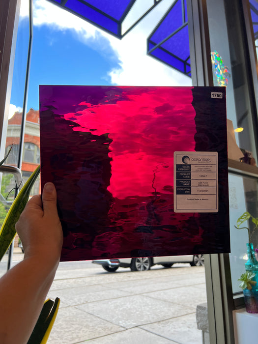 Merlot Waterglass Oceanside Fusible 96 COE Sheet Glass Colorado Glass Works