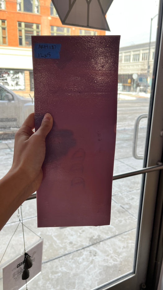 Vintage Dusty Purple Opaque Armstrong Sheet Glass Colorado Glassworks