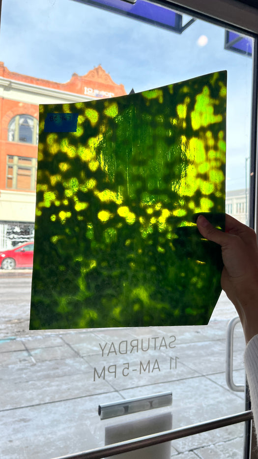 Green Mottled Sheet Glass Colorado Glassworks