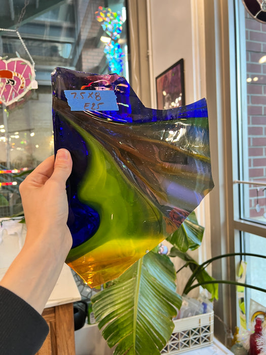 Rainbow Mouth Blown Lamberts Sheet Glass Colorado Glassworks