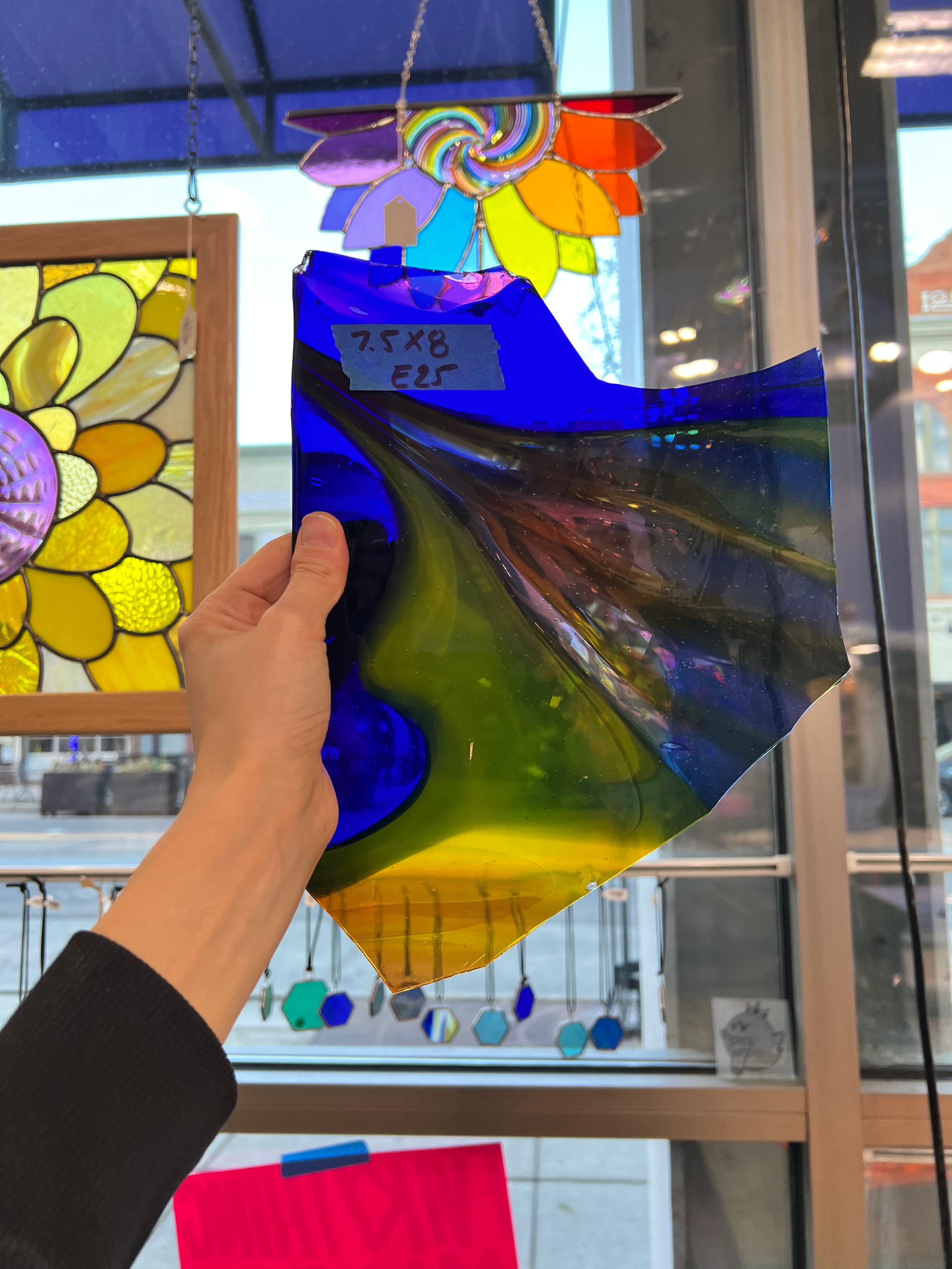 Rainbow Mouth Blown Lamberts Sheet Glass Colorado Glassworks