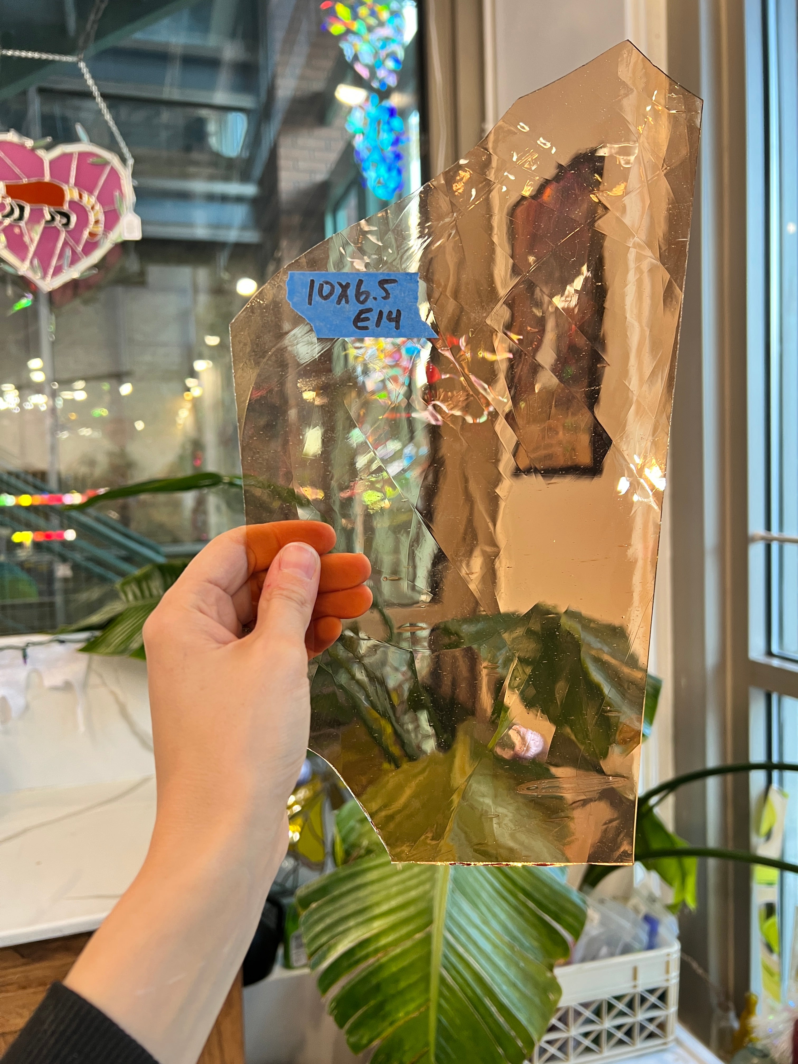 Peach Mouth Blown Fremont Sheet Glass Colorado Glassworks