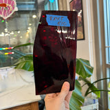 Red on Clear Mouth Blown Flash Glass Lamberts Sheet Glass Colorado Glassworks
