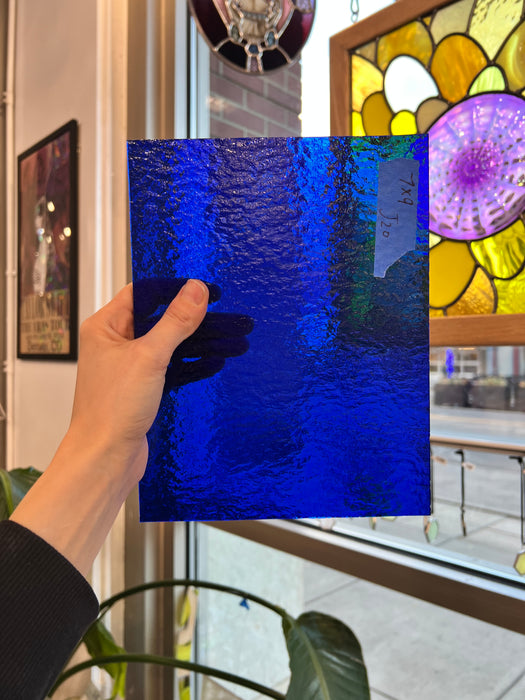 Dark Blue Spectrum Rough Roll Sheet Glass Colorado Glassworks