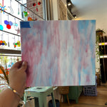 Armstrong White with Pink and Blue Wispies Discontinued (S) Sheet Glass Armstrong   
